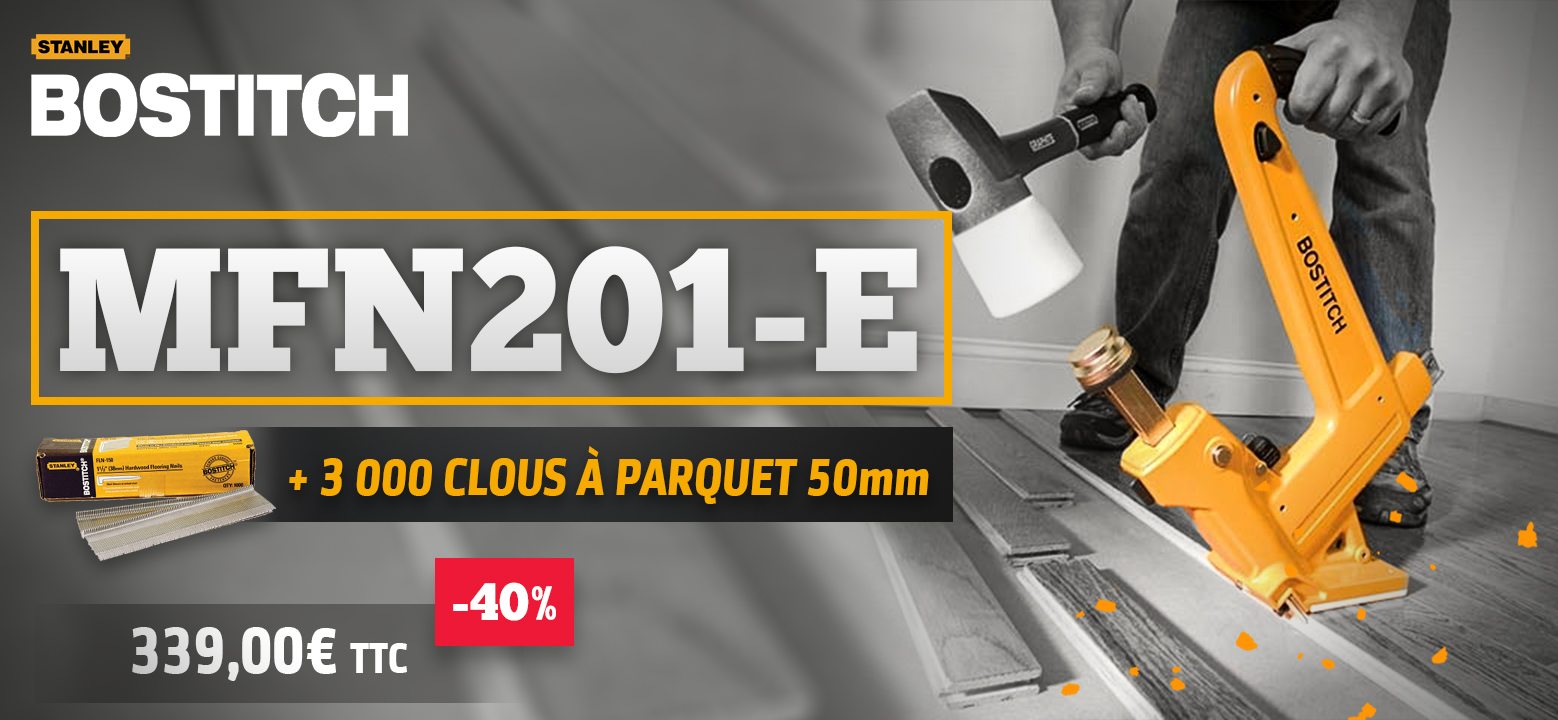cloueur à parquet mfn201-e bostitch pack 