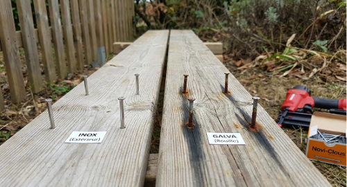 clous inox ou galva que choisir pour lexterieur